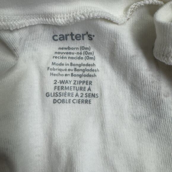 Carter's 2-Way Zipper Sleeper Kangaroo Set of 2 Cream, Beige Size Newborn - Picture 5 of 7